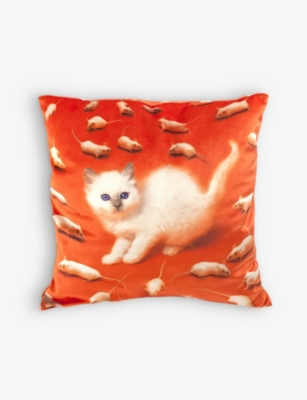 SELETTI: Seletti wears TOILETPAPER Kitten cushion cover 50cm x 50cm