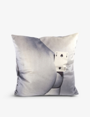 SELETTI: Seletti wears TOILETPAPER Spades cushion cover 50cm x 50cm