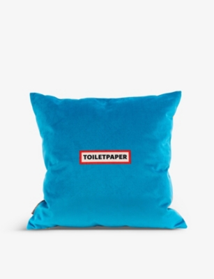 SELETTI: Vegetables graphic-print woven cushion cover 50cm