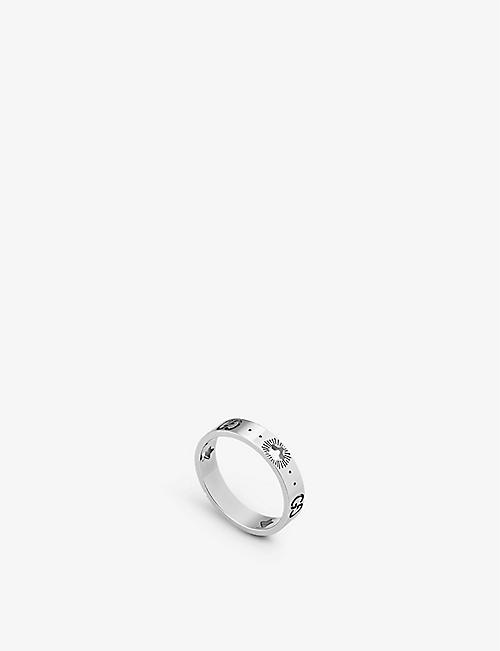 GUCCI: Icon 18ct white-gold ring