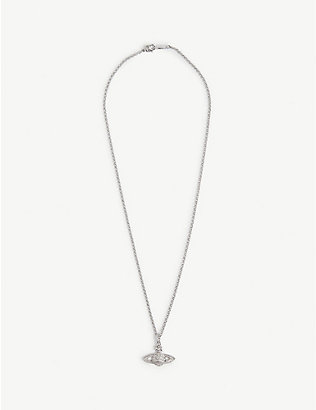 VIVIENNE WESTWOOD: Bas Relief Orb mini silver-tone brass necklace