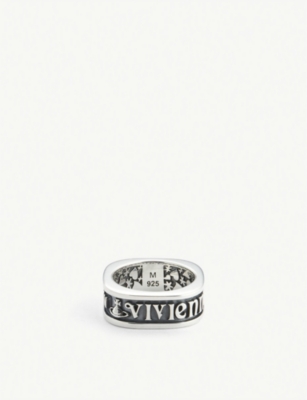 VIVIENNE WESTWOOD: Scilly logo-embossed sterling silver ring