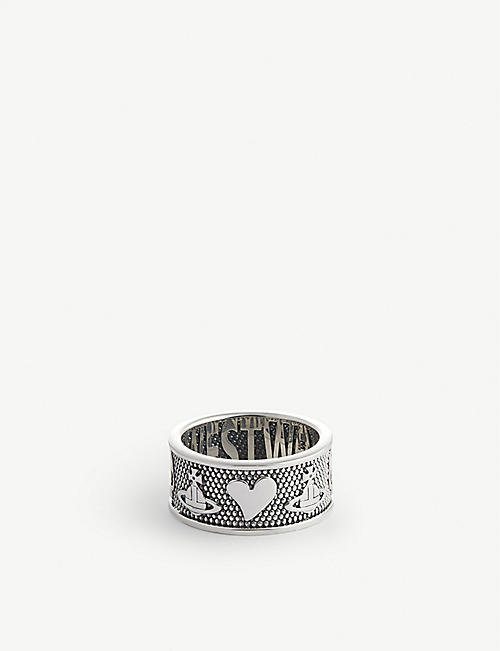 VIVIENNE WESTWOOD: Kingston signature-motif sterling silver ring