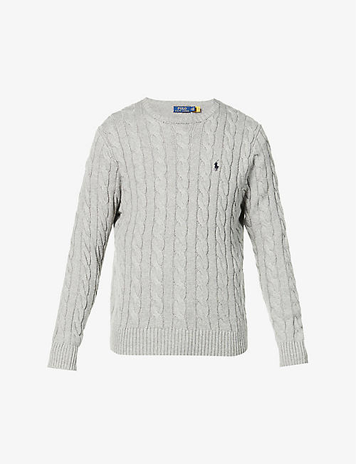 Natural Lauren by Ralph Lauren Cotton Sweater in Ivory Womens Clothing Jumpers and knitwear Jumpers 