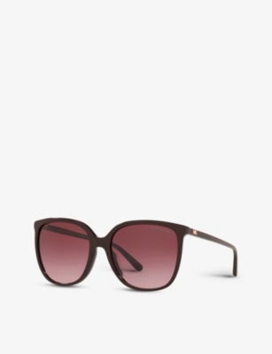 Shop Michael Kors Women's Brown Mk2137u Anaheim Square -frame Acetate Sunglasses
