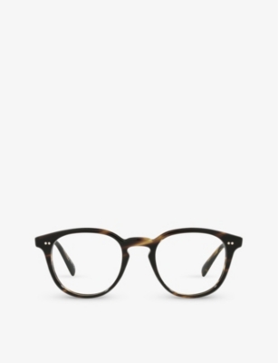 Oliver Peoples Womens Ov5454u Desmon Round-frame Acetate Optical Glasses Brown In Brown