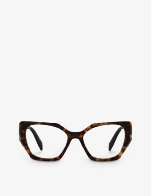 Prada Womens Brown Pr 18wv Square-framed Acetate Glasses