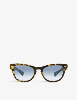Ray Ban Ray-ban Womens Yellow Rb2201 Laramie Irregular-frame Tortoiseshell Acetate Sunglasses In Yellow