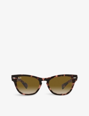 Ray Ban Rb2201 Cat-eye Frame Sunglasses In Pink