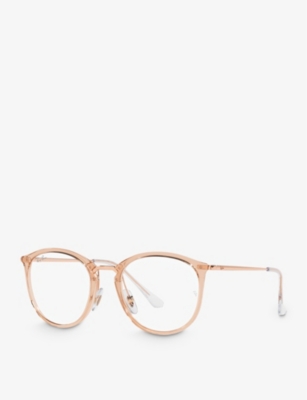 Shop Ray Ban Ray-ban Women's Brown Rx7140 Phantos-frame Acetate And Glass Eyeglasses