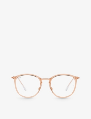 Ray Ban Ray-ban Womens Brown Rx7140 Phantos-frame Acetate And Glass Eyeglasses
