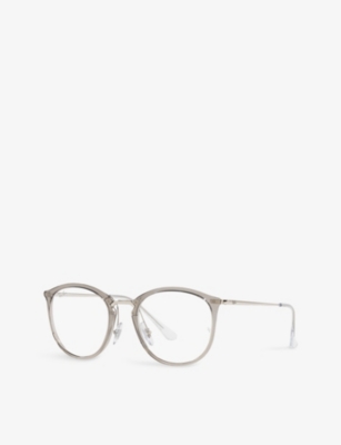 Shop Ray Ban Ray-ban Women's Grey Rx7140 Phantos-frame Acetate And Glass Eyeglasses
