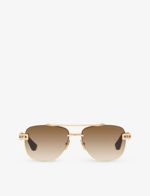 Dita Dts138-a-02-z Grand-evo One Square-frame Titanium Sunglasses In Gold