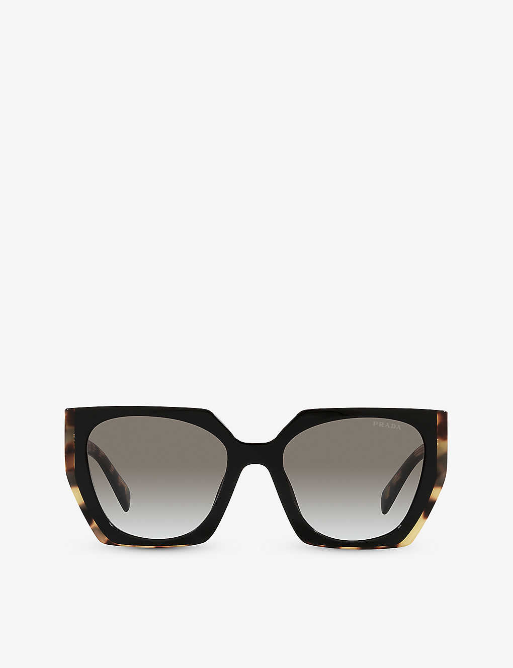 Prada Womens Black Pr 15ws Cat-eye Frame Acetate Sunglasses In Black,medium Tortoise