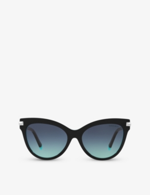 Tiffany & Co Tf4182 Cat Eye-frame Acetate Sunglasses In Black