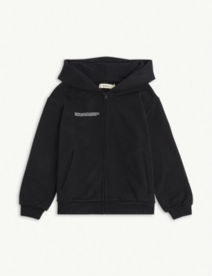 PANGAIA: 365 text-print organic-cotton hoody 3-6 years