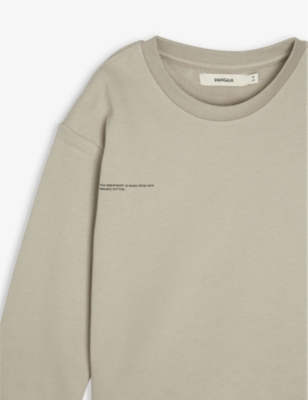 PANGAIA: 365 text-print organic-cotton sweatshirt 3-6 years