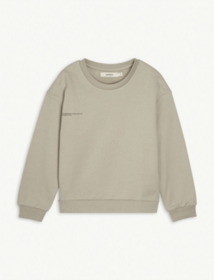 PANGAIA: 365 text-print organic-cotton sweatshirt 3-6 years