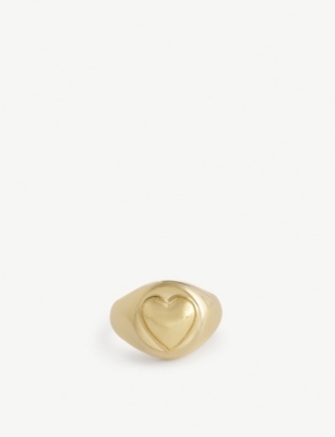 Wilhelmina Garcia Womens Gold Naked Heart 18ct Yellow Gold-plated ...