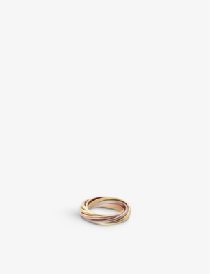 Cartier Womens Tri-gold Trinity 18ct White-gold, Rose-gold And Yellow-gold Ring