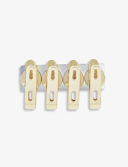 MONOGRAPH: House Doctor magnetic brass-toned iron clips set of four