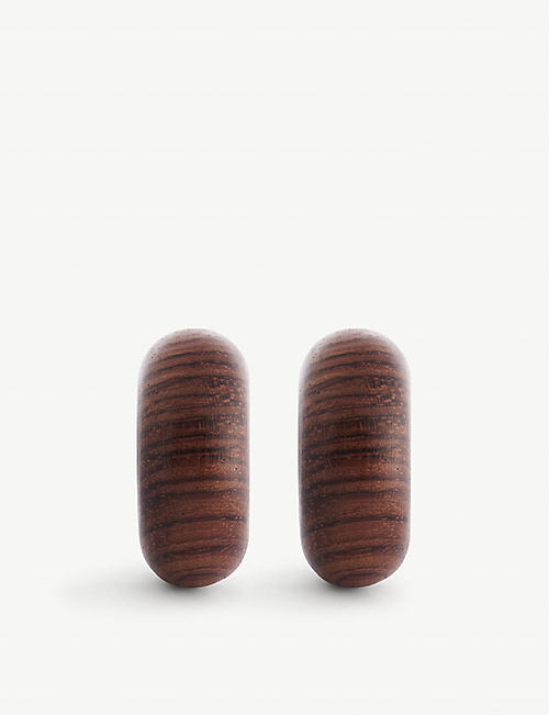 UNCOMMON MATTERS: Beam lacquered wood earrings