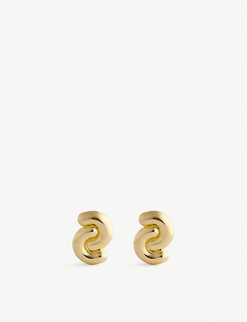 UNCOMMON MATTERS: Tropos small 18ct yellow gold-plated vermeil sterling-silver earrings