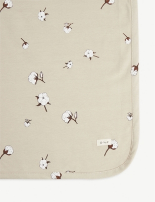 ORGANIC ZOO: Field floral-print reversible cotton blanket 77cm x 77cm
