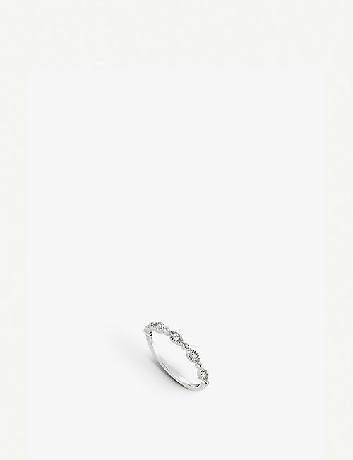 THE ALKEMISTRY: Dinny Hall Jasmine 14ct white-gold and 0.12ct brilliant-cut diamond eternity ring
