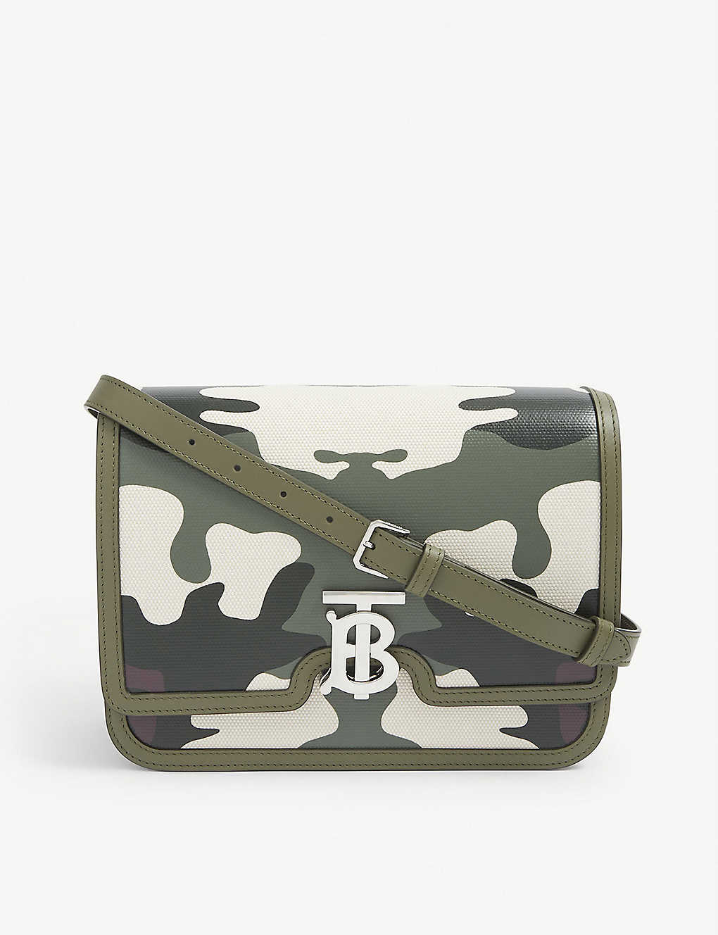 TB medium camouflage-print canvas cross-body bag(9341382)