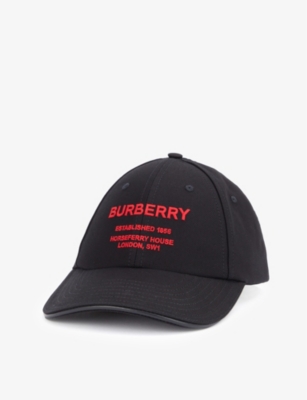 BURBERRY Brand embroidered cotton twill cap Selfridges