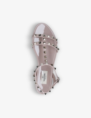 VALENTINO GARAVANI: Rockstud PVC gladiator sandals