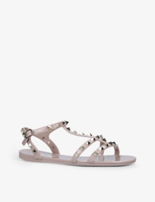 VALENTINO GARAVANI Rockstud PVC gladiator sandals