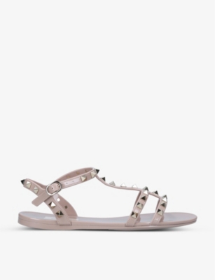 VALENTINO GARAVANI: Rockstud PVC gladiator sandals