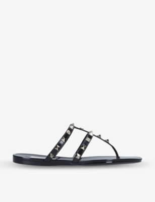 Valentino rockstud hot sale flat sandal