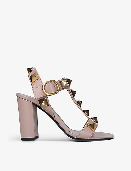 VALENTINO GARAVANI: Roman Stud leather heeled sandals