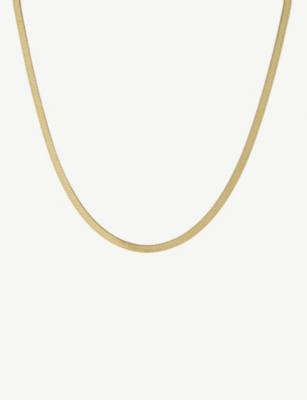 Shop Oma The Label Gidi 4mm 18ct Yellow Gold-plated Brass Necklace