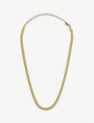 OMA THE LABEL: Gidi 4mm 18ct yellow gold-plated brass necklace