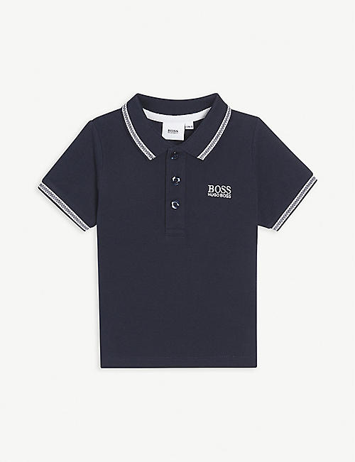BOSS: Logo-embroidered cotton polo shirt 3 months-3 years