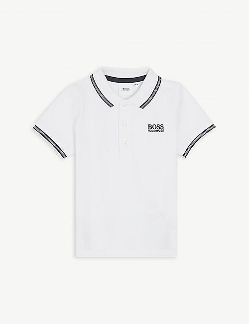 BOSS: Logo-embroidered cotton polo shirt 3 months-3 years