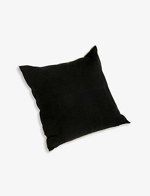 HAY: Outline contrast-trim linen and cotton-blend cushion 50cm x 50cm