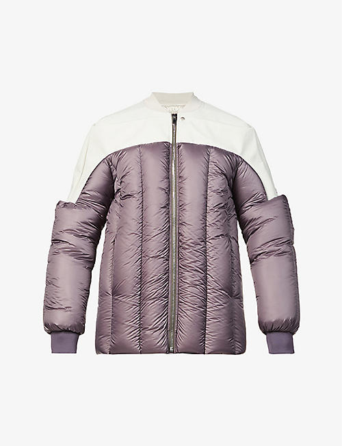 RICK OWENS: Geth colour-block shell-down jacket