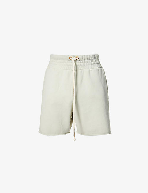 LES TIEN: Yacht mid-rise cotton-jersey shorts