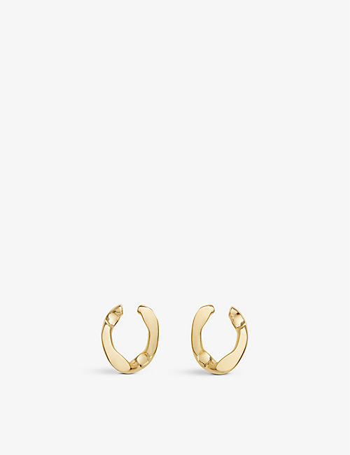 THE KOOPLES: Gold-toned metal hoop earrings