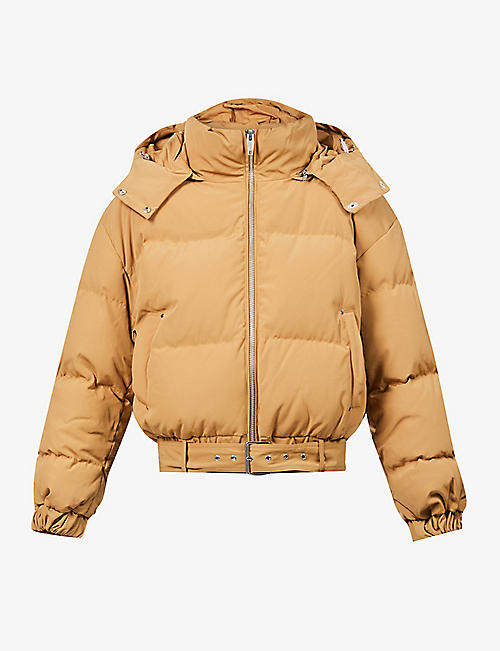 THE KOOPLES: Quilted down-filled shell hooded puffer jacket