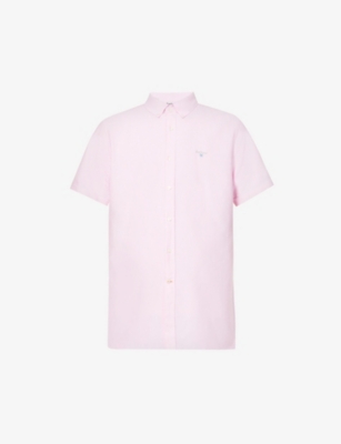 Barbour Logo Embroidered Tailored Fit Cotton Shirt Selfridges Com