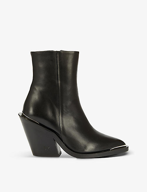 THE KOOPLES: Pointed-toe leather ankle boots