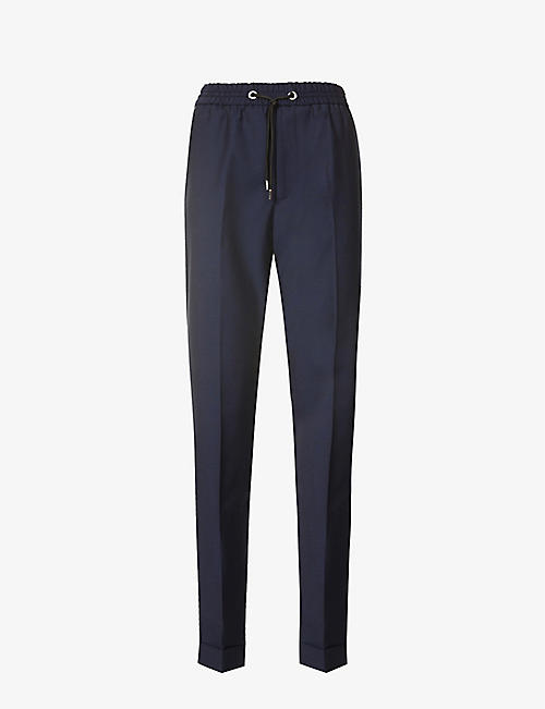 THE KOOPLES: Tapered relaxed-fit wool-blend trousers