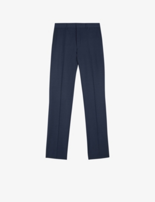 Ted Baker Sinjts Slim-fit Wool-blend Trousers In Blue
