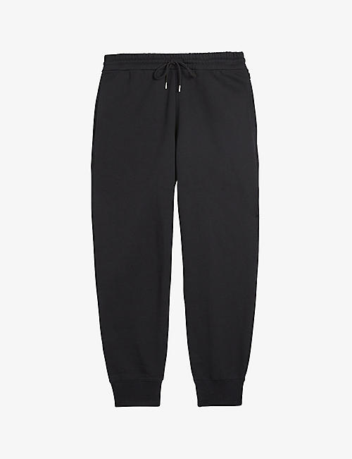 TED BAKER: Flower-embroidered cotton-jersey jogging bottoms